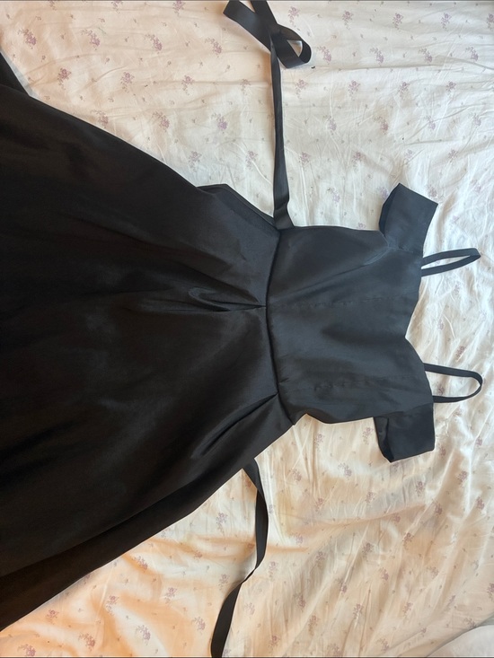 Rare Editions Other - Rare Editions Black Satin Off-Shoulder Party Dress